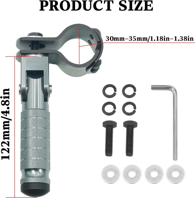 VUOZIP M8 Anti-Skid CNC Universal Motorcycle Foot Pegs Degree Foldable Footpegs Footrest,Upgrade Passenger Pedal For Mini Bike Dirt Pit Bike Electric Car Motorbike Honda Suzuki Yamaha Kawasaki (Titanium) - Image 4